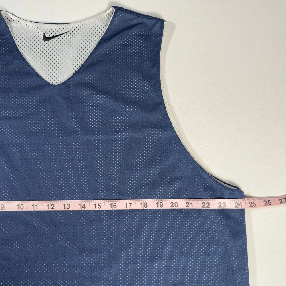 Nike Basketball Jersey Mens XL Navy Blue Excellent Reversible Mesh Tank Top‎